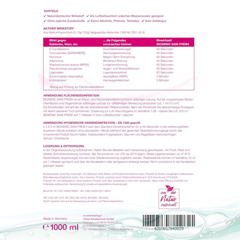 BIOXENIC-Tornador Black Z-020RS Reinigungspistole inkl. 1L Sani Fresh